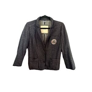 Abercrombie Fitch Wool Blend Gray Preppy Blazer Sz Med